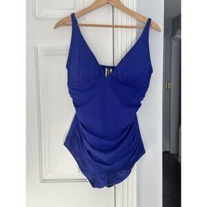 EUC Tommy Bahama Women's One Piece Swimsuit Purple Blue Size 14